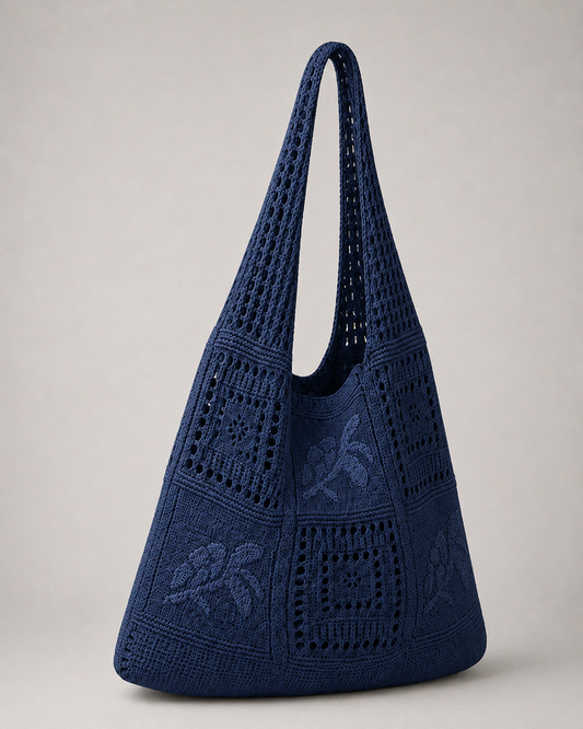Crochet Knit Hobo Tote