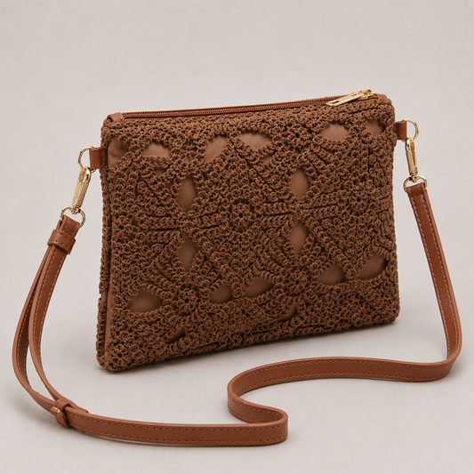 Woven Crossbody Clutch Bag