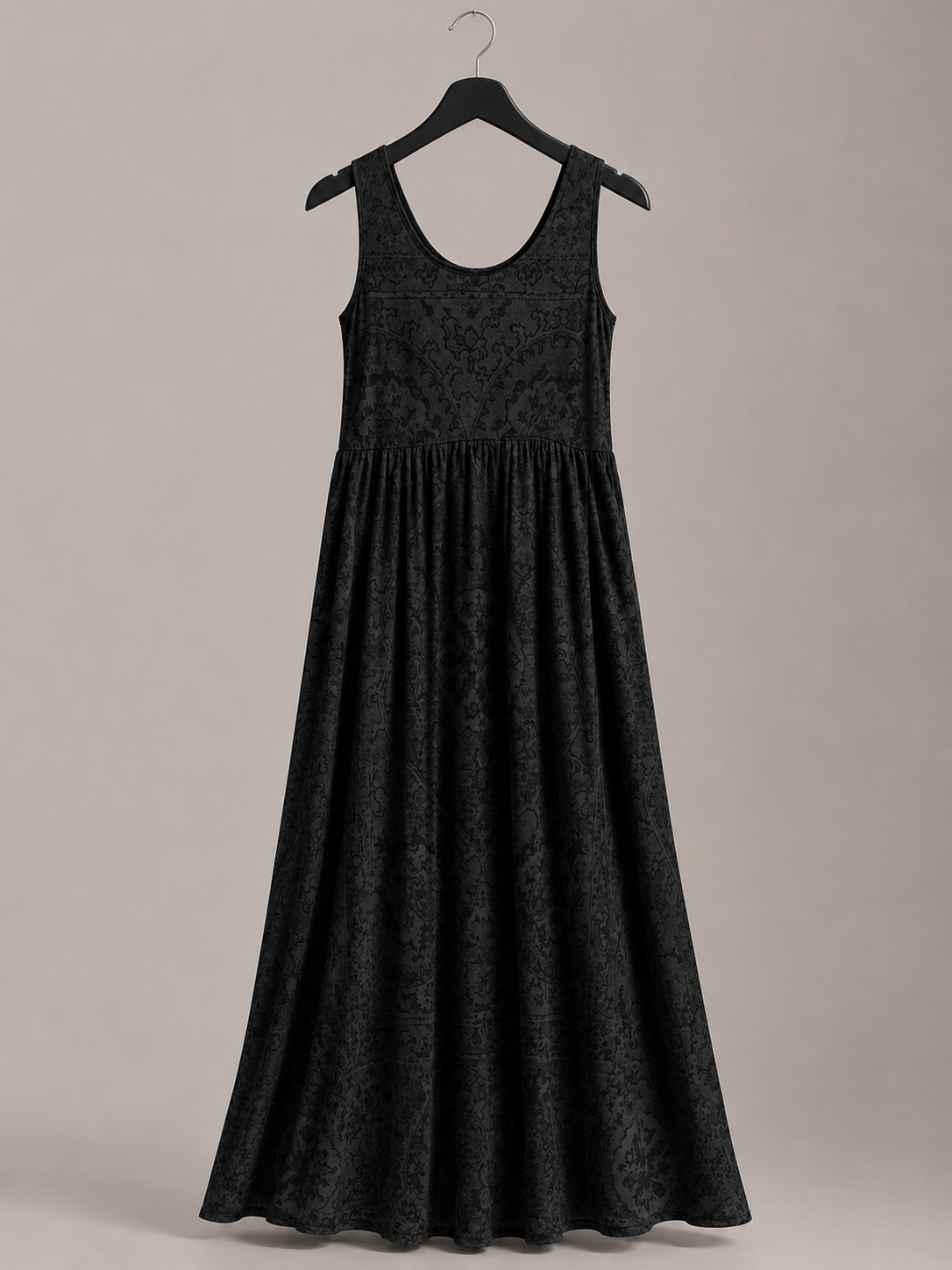 Mitternachtsblüten-Maxikleid