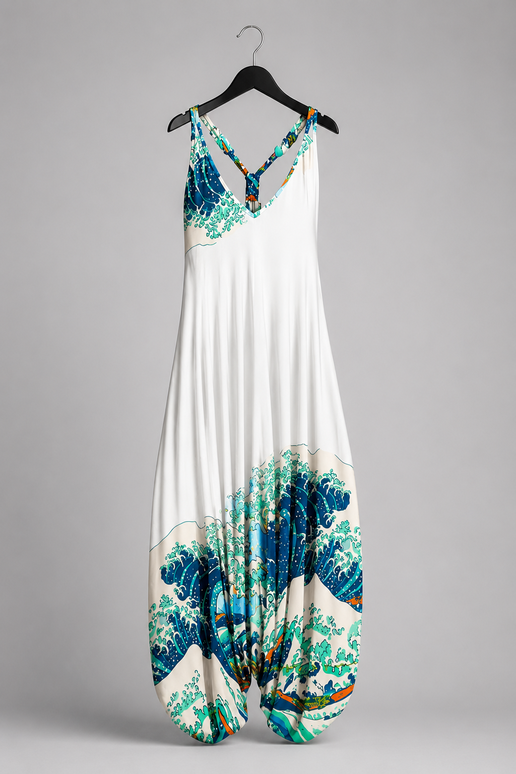 Ozeanwellen Haremshosen-Jumpsuit