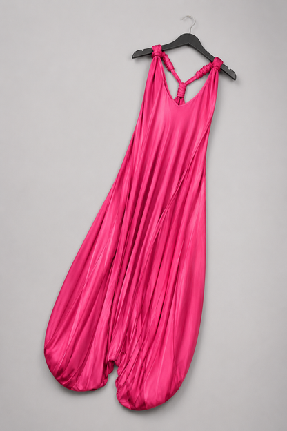 Zartrosa Haremshosen-Jumpsuit