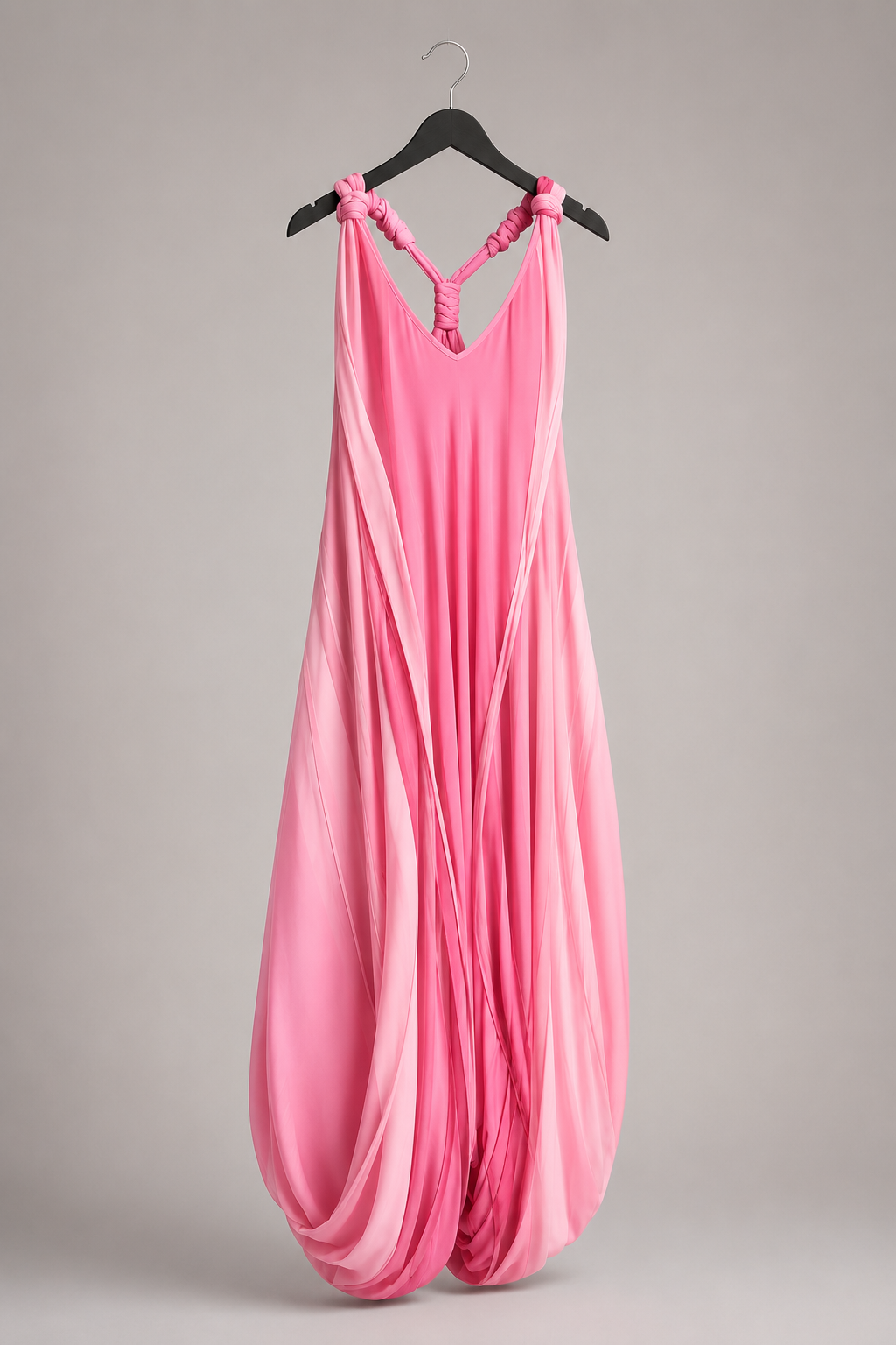 Zartrosa Haremshosen-Jumpsuit