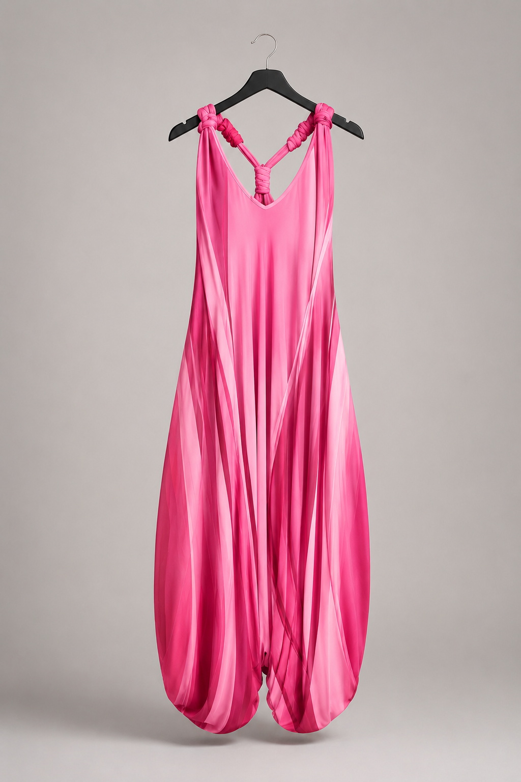 Zartrosa Haremshosen-Jumpsuit